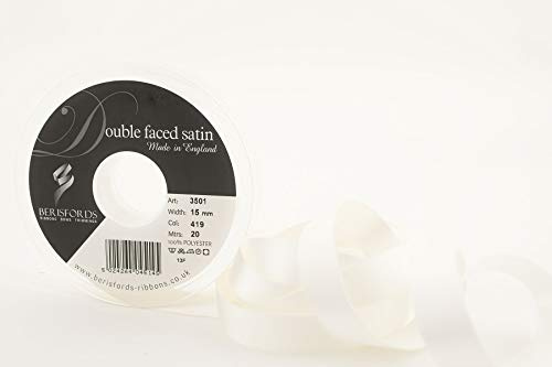Berisfords Ribbon bertie's bows Bridal White, 15 mm