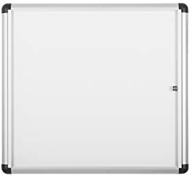 Bi-Office Vitrine d'Affichage Interieur Enclore Extra, Tableau Blanc Magnétique Verrouillable, Taille: 748 x 686 mm - 6xA4
