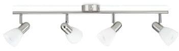 Philips E14 Essentials Jute Spot Bar/Tube Light, Nickel 4 Glühbirnen nickel, Grau