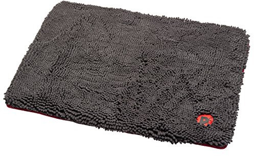 Petface Outdoor Paws Large Memory Foam Dog Crate Mat, Removeable Microfibre Cover, 88 x 65 cm, Black (Pack of 1)