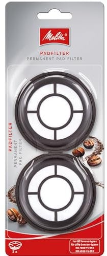 Melitta 180424 Permanent Kaffeefilter 2 Stück für alle Philips Senseo Kaffeepadmaschinen
