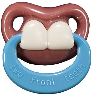 Billy Bob Pacifiers 50090R Zwei Zähne lustige Schnuller
