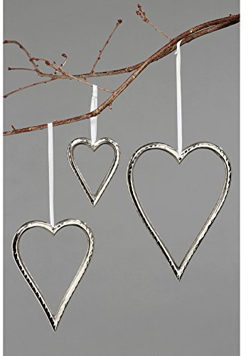 Boltze Herz Hänger Aluminium groß H22 cm