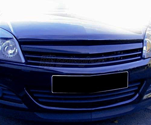 Kühler- Sport- Front- Rippen- Grill ohne Emblem Schwarz Eintragungsfrei