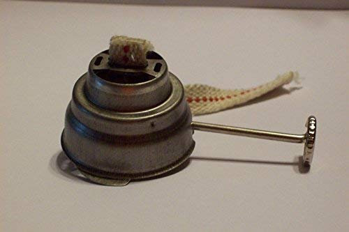 Dietz Original 76 Metall Brenner mit Docht, fädelt sich mit einem Drehknauf, Silver