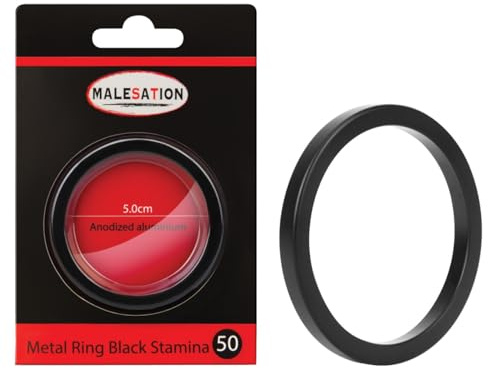 Malesation Metal Ring Stamina 5 Cm In Schwarz, 1Er Pack
