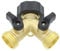 IGNPION 2 Way Brass Tap Manifold with Individual On/Off Valves, Tap Adaptor for Garden