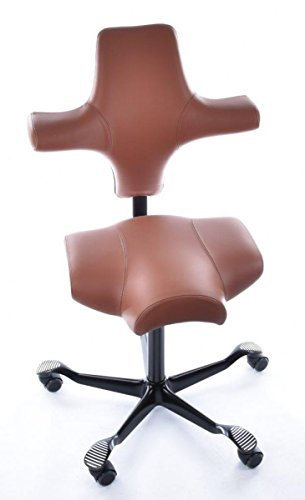 HAG Capisco Modell 8106 Leder Braun Bürostuhl Sattelsitz