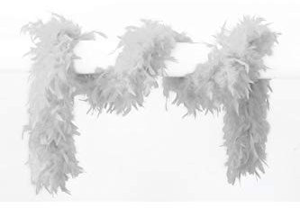 Wilbers Karneval 21000-02 - Federboa 180cm, weiß