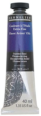 SENNELIER Artists' Extra Fine Oil, 40 ml Tube, Series 2, Ultramarine Deep, (10-130411-315)