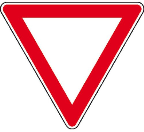 Verkehrszeichen - StVO Vorfahrt gewähren Größe (SL): 90,0 cm Aluminium, Typ 2, retroreflektierend ausgerüstet