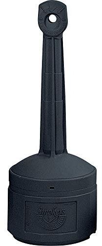 Sicherheits-Standascher aus Kunststoff - Volumen Innenbehälter 15 Liter - schwarz - Aschbehälter Aschesammler Feuerhemmender Ascher selbstlöschend …