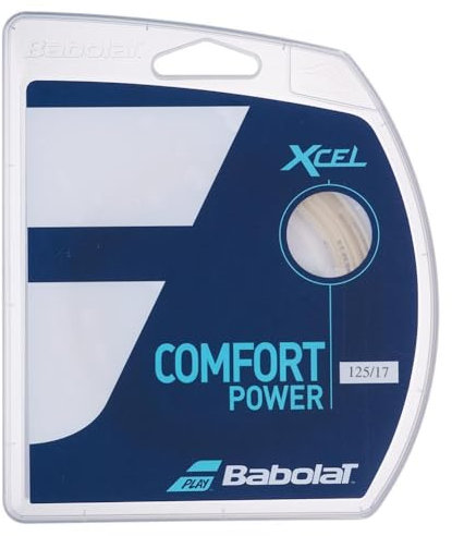 Babolat Unisex's Xcel 12M String, White/Natural, Size 125