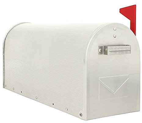 Rottner Briefkasten Mailbox-Alu-inkl. Montagematerial-mit mechanischem Postmelder-für die Montage am Ständer vorgesehen