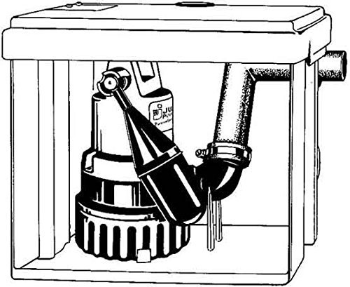 Jung Pumpen JP01063 Überflurbehälter Hebefix, Schwarz, Kunststoff, Wasserpumpe