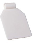 Merriway BH02683 Plastik-Preisschild für Stecktafelhaken, Weiß, 100 Stück