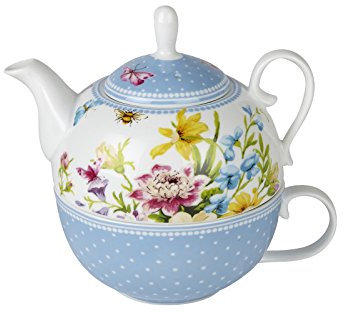 Creative Tops Katie Alice English Garden Porcelain Tea for One Teapot and Cup - Multi-Colour