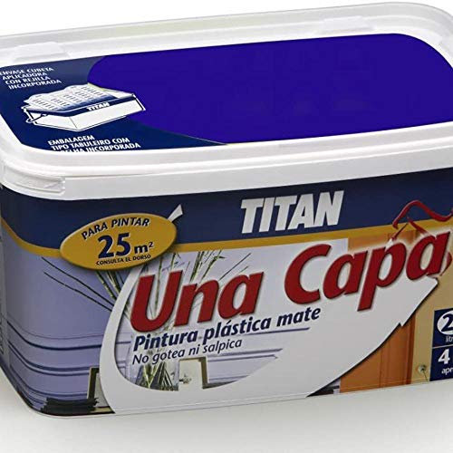 Titan M125531 - Pintura plastica monocapa mate de 2 5 l rojo intenso