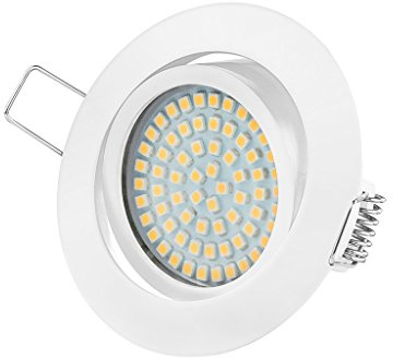 TEVEA Ultra Flach DIMMBAR Einbaustrahler - Weiß - 4W 230V LED Module austauschbar- Einbauspots - Einbauleuchten