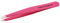 TWEEZERMAN Pinzette aus Edelstahl mit Handgefeilter Abgeschrägter Spitze zum Haarezupfen, Pink , (1er Pack)