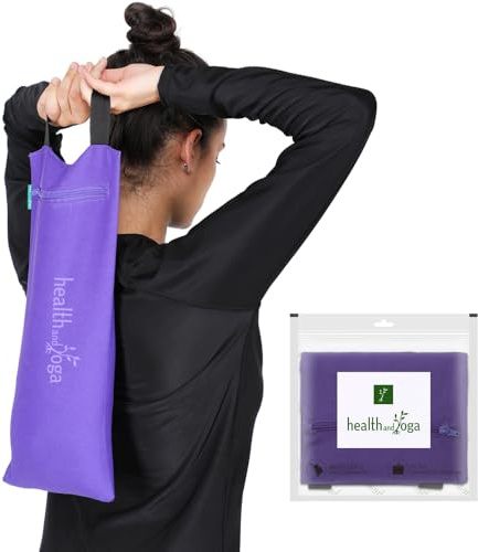 Yoga Sand Taschen Doppel Bag mit inneren Wasserdichte Tasche Stütze für hinzufügen Gewicht und Stütze - Lila