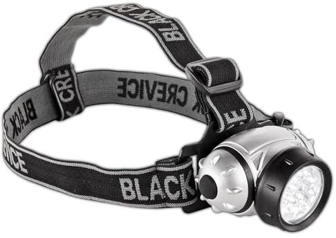 Black Crevice Stirnlampe I Kopflampe mit verstellbaren Band I LED-Kopflampe mit 14 LEDs I hohe Intensität & weiter Lichtstrahl I 4 Leuchtstufen I wasserfeste & bruchsichere LED-Stirnlampe