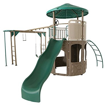 LIFETIME 90630 Products Adventure Tower Deluxe Swing Set, Green