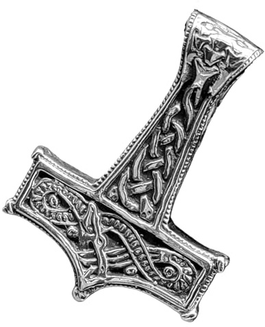 Kiss of Leather Thorshammer Anhänger aus 925 Sterling Silber Nr.200