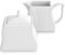 MALACASA, Serie Amparo, 3-teilig Porzellan Milch und Zucker Set mit Deckel, Milchkännchen Zuckerdose Milch- & Zuckerbehälter Küchenhelfer