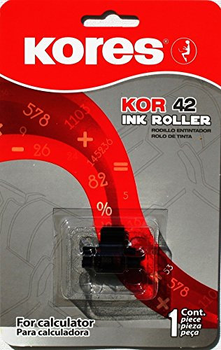 Kores G745SR kompatible Farbrolle für Tischrechner, Filz schwarz, rot für Modell Epson IR 40 T ua