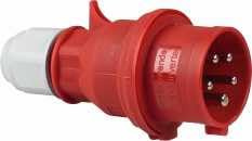 as - Schwabe CEE Phasenwendestecker 400V/16A/5-polig - Made in Germany | Starkstrom Stecker mit Schraubanschlüssen - Stromstecker Schlagfest - Zugentlastung - Spritzwassergeschützt IP44 - Rot, 61460