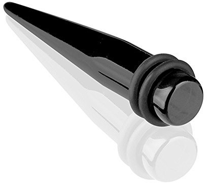 Taffstyle® Dehnungsstab Dehnstab Taper Expander Ohr Piercing Stab Kunststoff Schwarz - 14mm