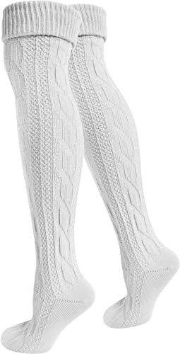 normani Trachten Kniestrümpfe für Damen & Herren – Kniebundhosen Strümpfe, Trachtensocken für Lederhose & Dirndl Oktoberfest, Übergrößen