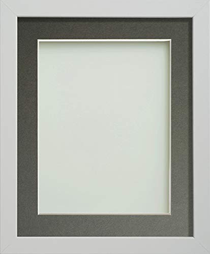 Frame Company Allington White 20x16 inch Frame With Grey Mount For Image A3 *Choice of sizes* Fitted with Real Glass