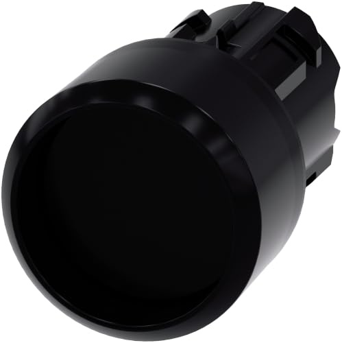 Siemens SIRIUS ACT Drucktastenkopf Ø 22 mm, Schwarz Tastend Rund Rund Kunststoff, IP66