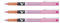 Pilot 3 Stück Tintenroller V5 Flüssigtinte pte Fine Pink