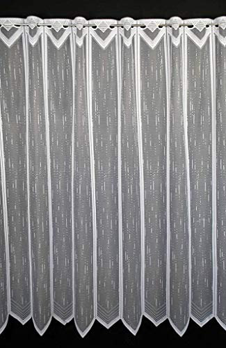 Scheibengardinen 90 - 130 cm hoch 12cm Window Curtain 120cm length white
