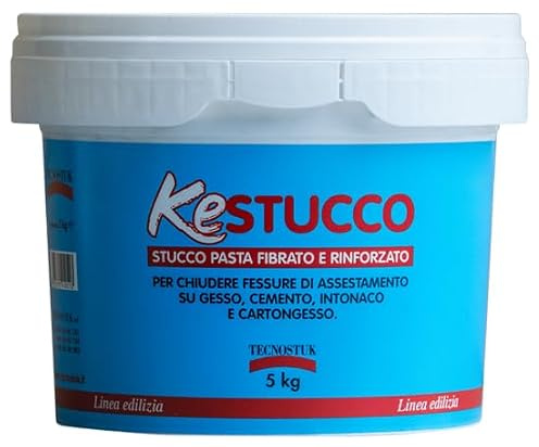 TECNOSTUK KESTUCCO 1 Kg – Stucco Acrilico Fibrato in Pasta – Fessure