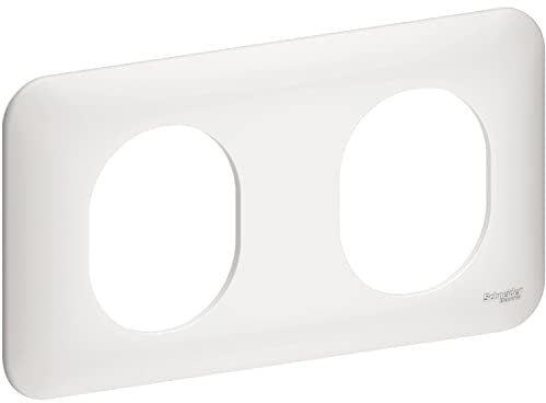 Ovalis - plaque de finition - 2 postes horizontal