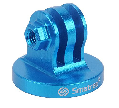 Smatree Aluminum Tripod Mount Adapter for GoPro Session,GoPro Hero Max,GoPro Hero 2018, GoPro Hero Fusion, GoPro Hero 12/11/10/9/8/7/6/5/4/3/2/1 Cameras Blue