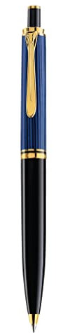 Pelikan Kugelschreiber Souverän 400, Schwarz-Blau, hochwertiger Druckkugelschreiber im Geschenk-Etui, 996843