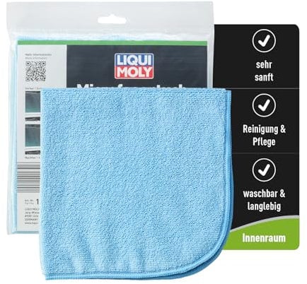 LIQUI MOLY Microfasertuch, Art.-Nr. 1651 I 40 x 40 cm Auto Trockentuch mit hoher Saugfähigkeit I 1x sanftes Mikrofasertuch zur kratzerfreien Reinigung & Pflege aller Oberflächen I Waschbar