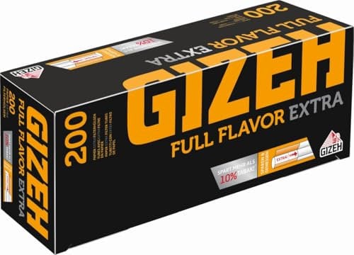 Gizeh Full Flavor Extra Filterhülsen 200er Box extra Langer Filter 10 Boxen (2000x Hülsen)