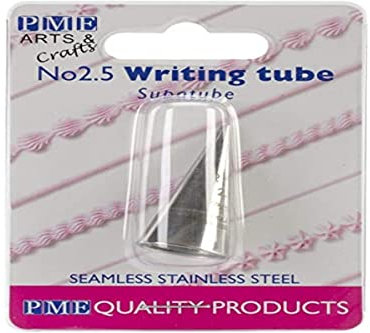 PME ST2.5 Supatube Schreibtülle Nr. 2,5 aus nahtlosem Edelstahl, Silver, 1.72 x 1.72 x 3.5 cm