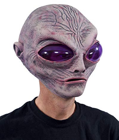 Alien Grey Costume Mask Adult One Size