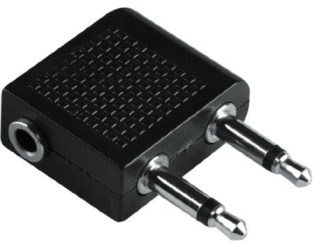 Hama 00122383 Audio-Adapter (Mono 2X 3,5mm Klinkenstecker auf Stereo 3,5mm Klinken Kupplung) schwarz
