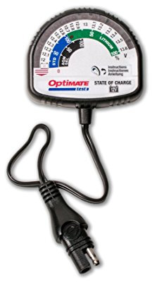 OptiMate 507840 TecMate Tester TS126N, Ladezustandstester-alle 12V-Blei-Säure-& 12,8V-/13,2V-Lithium-Batterien, Schwarz