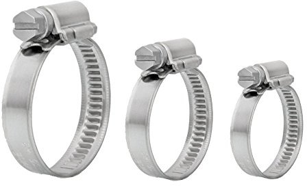 Mini fascette stringitubo in acciaio inox V2A DIN 3017, a scelta: 7-11 mm, 5 pezzi