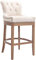 CLP Barhocker Lakewood Stoff-Bezug I Gepolsterter Tresenstuhl I Gestell Aus Holz, Farbe:Creme