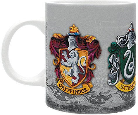 Harry Potter - Keramik Tasse - Hogwarts Wappen - Gryffindor - Hufflepuff - Slytherin - Ravenclaw - Geschenkbox